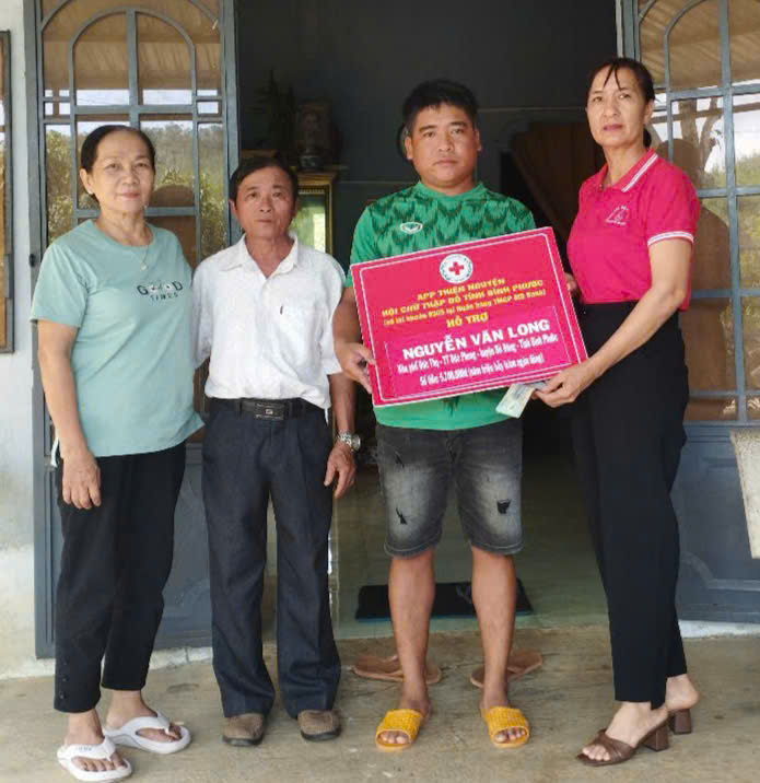 HỖ TRỢ 02 HOÀN CẢNH ĐẶC BIỆT KHÓ KHĂN THÔNG QUA ỨNG DỤNG APP THIỆN NGUYỆN HỘI CHỮ THẬP ĐỎ TỈNH BÌNH PHƯỚC.